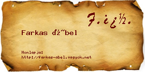 Farkas Ábel névjegykártya